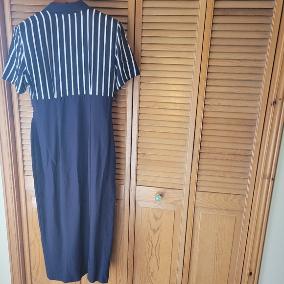 Mascara VTG Blue & White Short Sleeve Dress - Picture 4 of 8